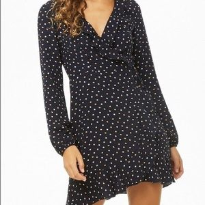 Forever 21 Polka Dot Mini Wrap Dress